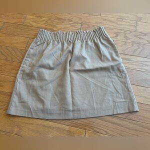 J Crew Khaki Pleated Waist Skirt Womens Size 6